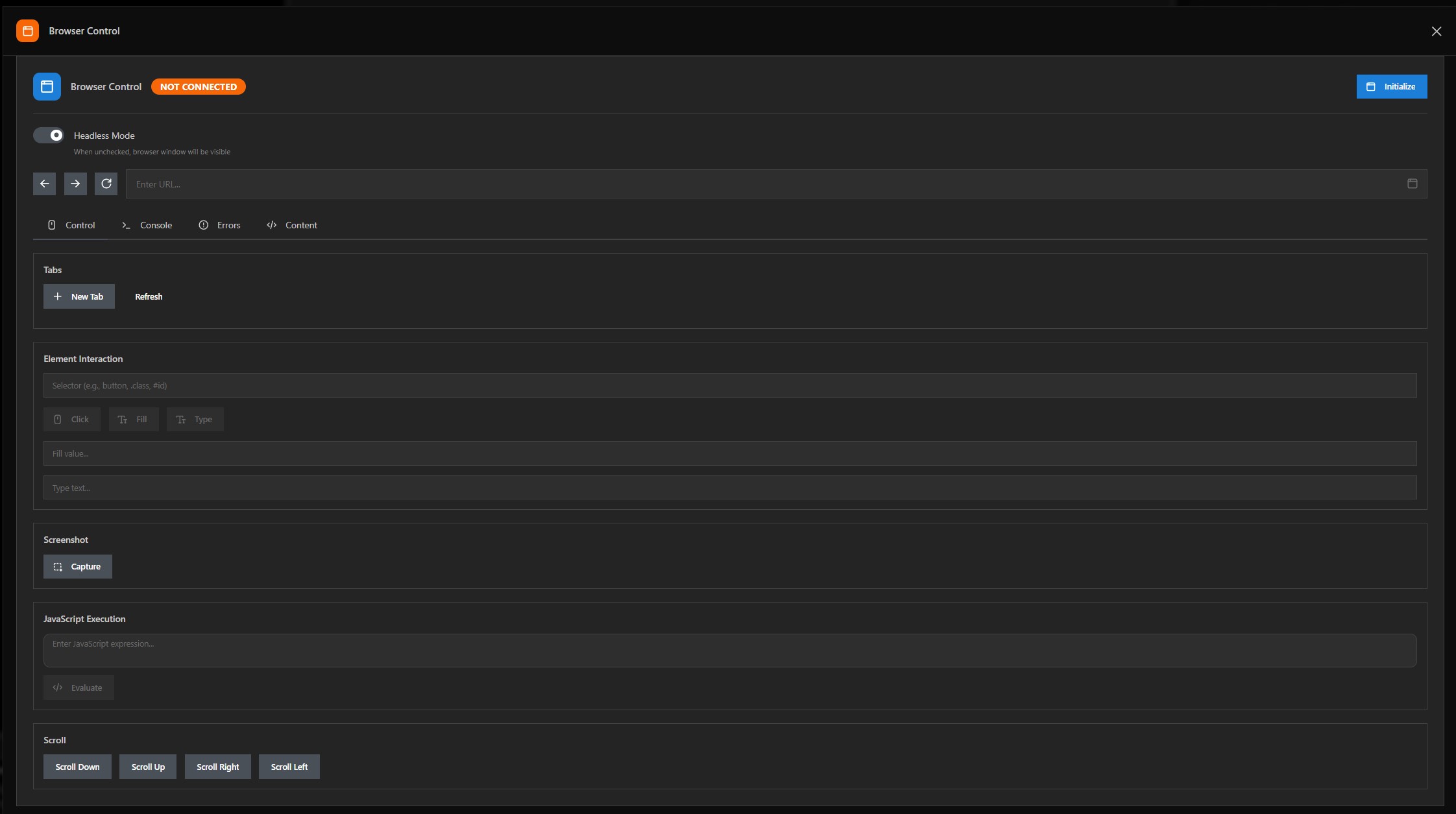 Built-in browser integration